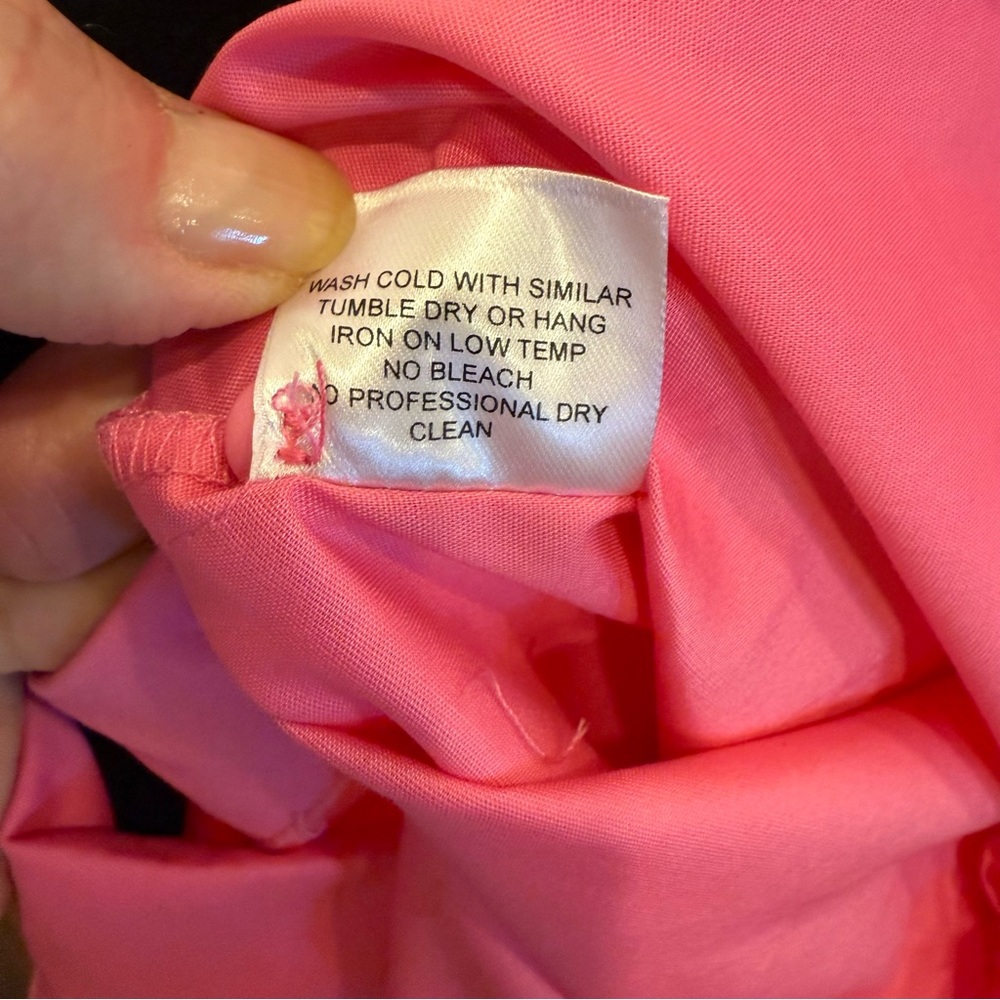 Taylor Tillman Cotton Poplin Pink Preppy Beach Ruffled Mini Dress sz S - Picture 7 of 9